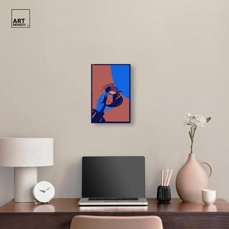 Good Morning Deco Canvas by Art Remedy, Gallery Wrapped
