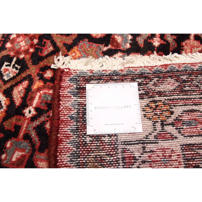 ECARPETGALLERY Hand-knotted Andelz Black, Red Wool Rug - 3'8 x 9'2