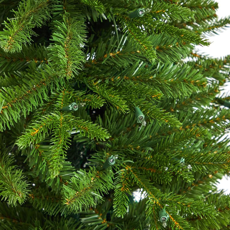 3ft. Fir Artificial Christmas Tree in Decorative Planter with 272 Branches & 50 Warm White Lights - Charming X-Mas Accent