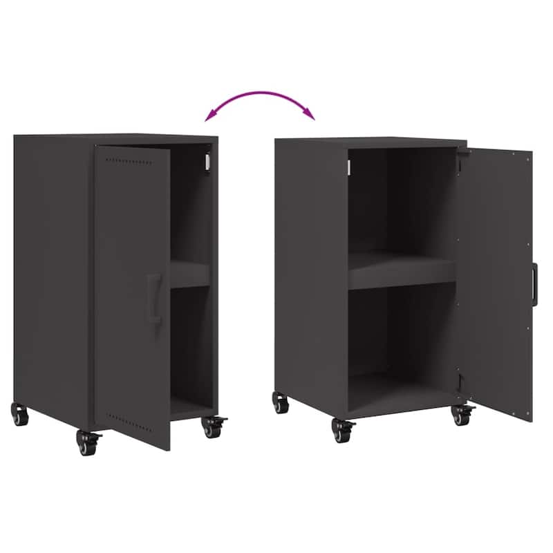 vidaXL Sideboard Storage Cupboard Living Room Furniture Cold-rolled Steel - 15.4 x 14.2 x 28.3