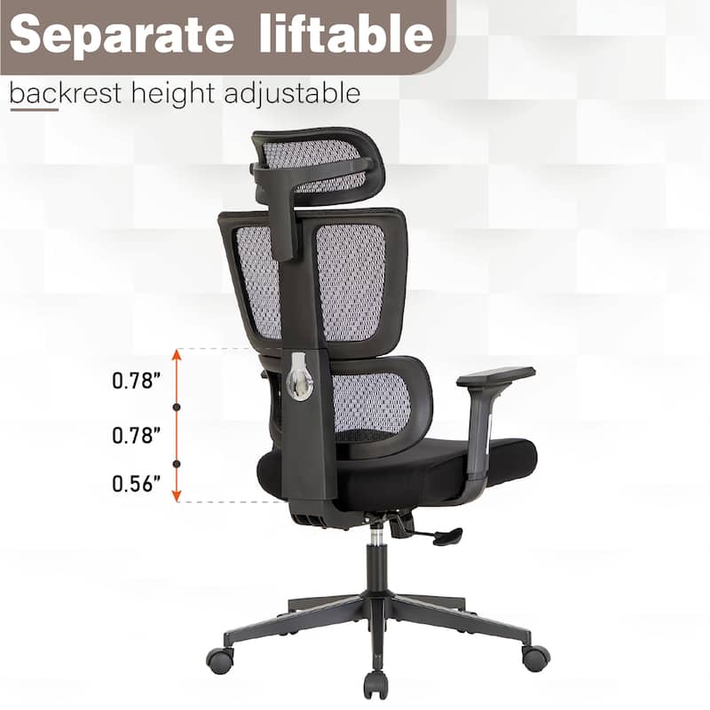 Ergonomic 3D Mesh Office Desk Chair High Back, 360° Swivel Rocking Executive Computer Chair