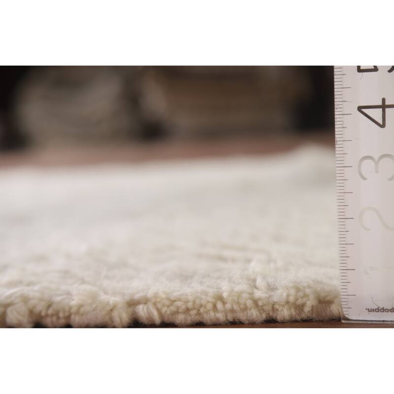 Earth Tone Moroccan Oriental Area Rug Handmade Wool Carpet - 5'2"x 7'6"