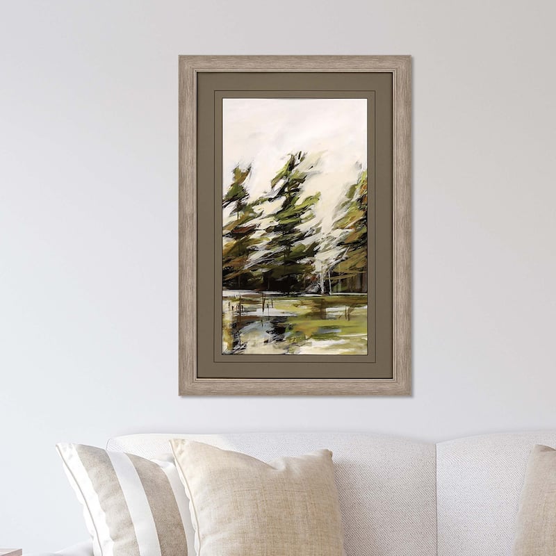 Evergreen 1 Framed Art Exclusive Giclee Under Glass - Green