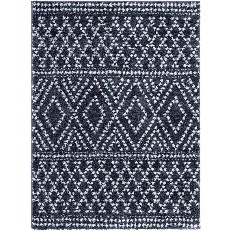 Well Woven Celeste Evora Moroccan Diamond Pattern Area Rug - 5' 3" x 7' 3" - Blue