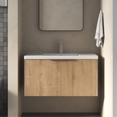 Beingnext 24"/30"/36" Bathroom Vanity with Sink, Floating Bathroom Vanities for Small Bathroom