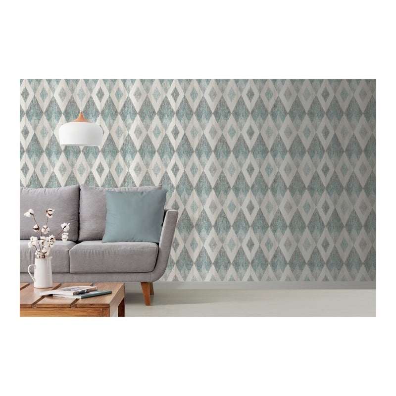 Advantage Ace Teal Diamond Wallpaper - 20.9 x 396 x 0.025