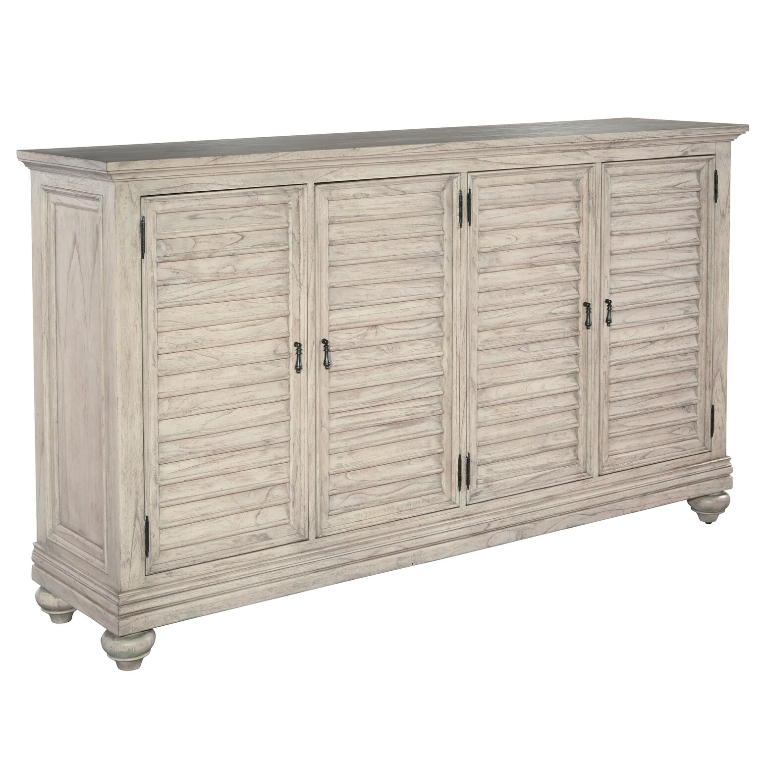 Shop Pricing And Options Hekman Furniture Antique White Wood 4 Cabinet Storage Media Console Overstock 24228877