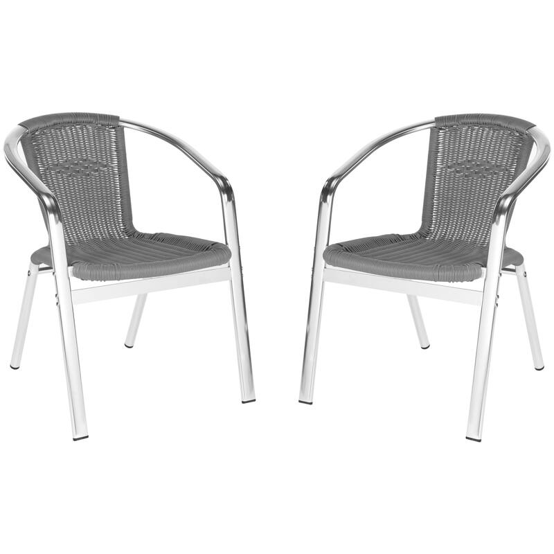 SAFAVIEH Shelia Indoor Outdoor Stackable Chair (Set of 2) - 22Wx23Dx28H