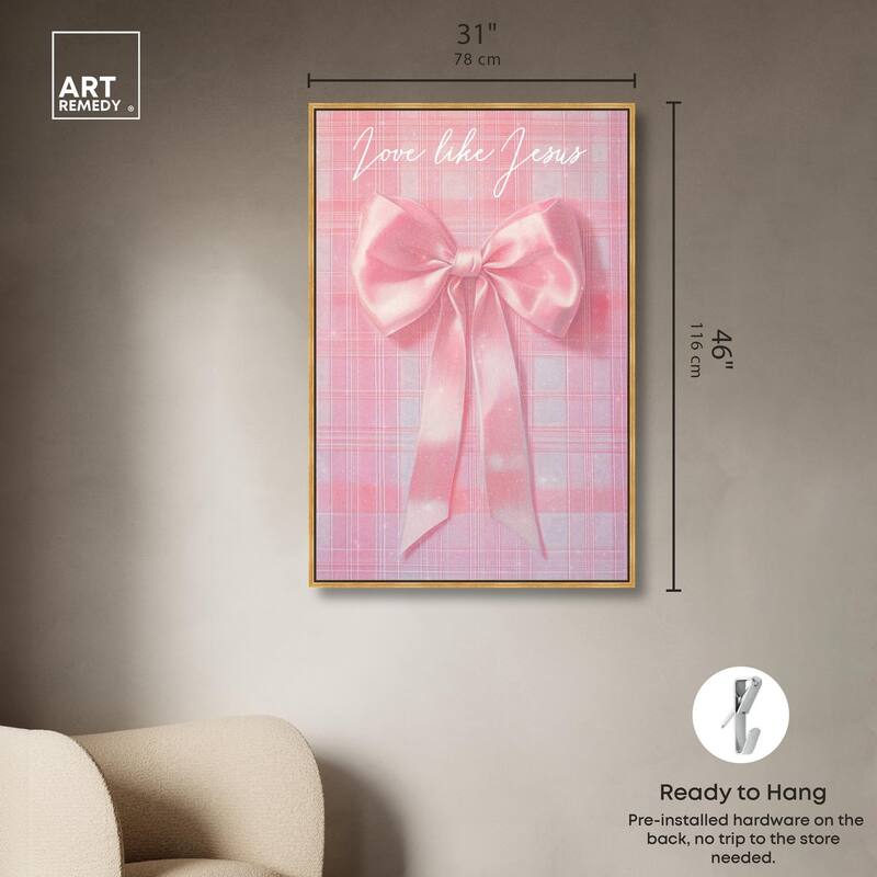 Love Like Jesus Bow Canvas by Art Remedy