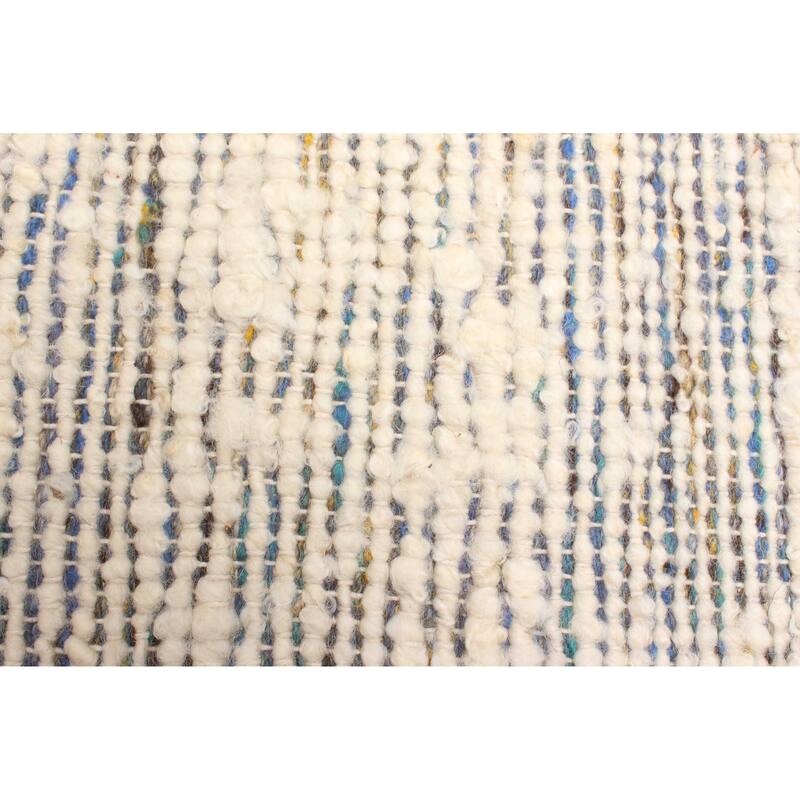 ECARPETGALLERY Braid weave Sienna Cream Wool Rug - 4'11 x 8'1