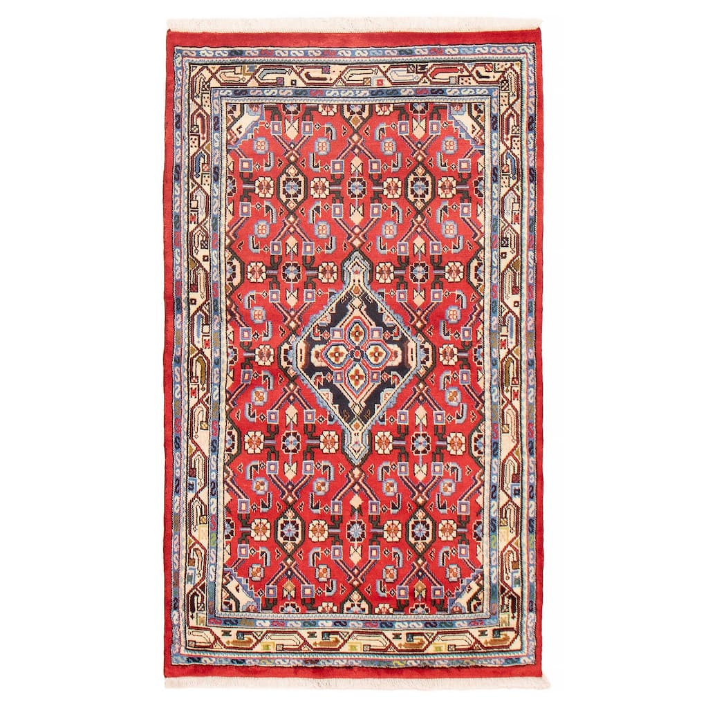 ECARPETGALLERY Hand-knotted Andelz Red Wool Rug - 3'3 x 5'8