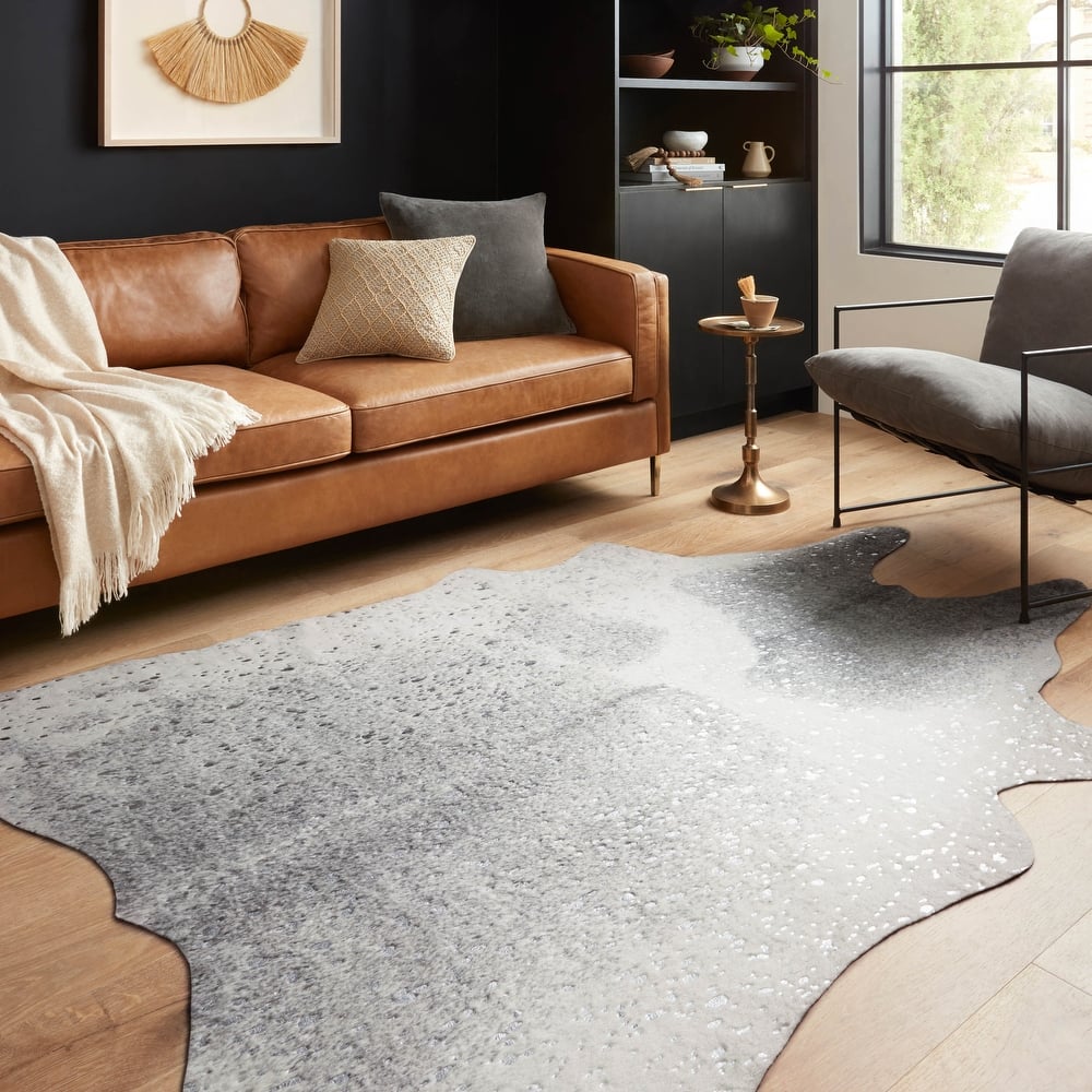 Alexander Home Clayton Faux Cowhide Area Rug