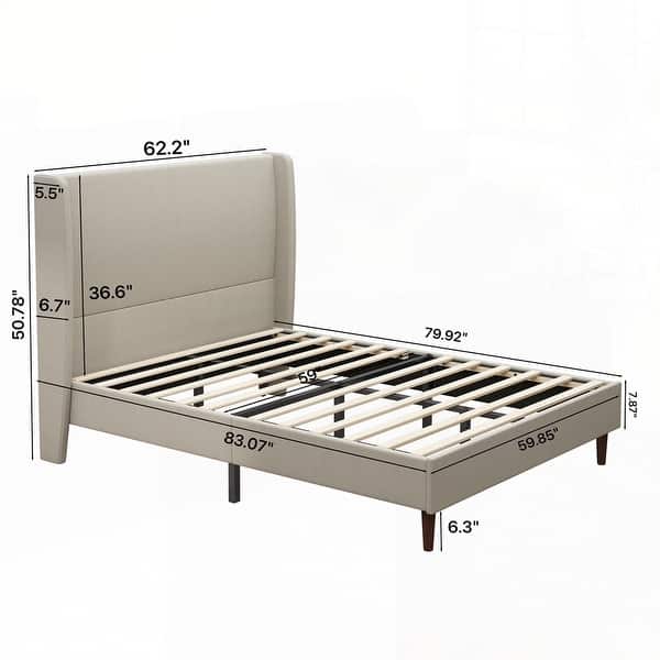 dimension image slide 0 of 27, Harper Tall Headboard Upholstered Bed