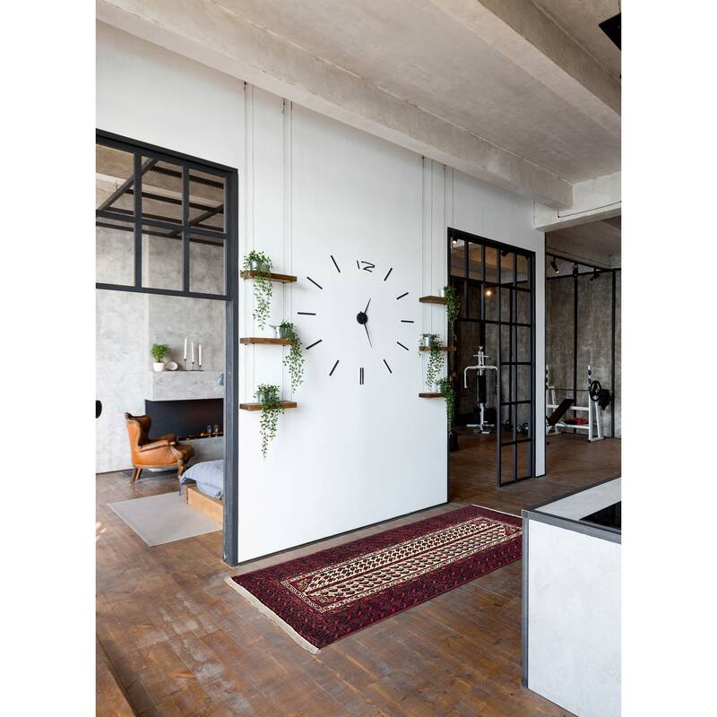 ECARPETGALLERY Hand-knotted Teimani Ivory, Red Wool Rug - 3'2 x 6'6