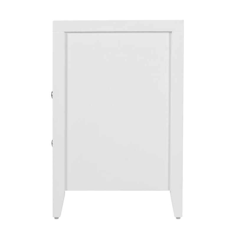 Dana 28 in. W Rectangular Wood 2 Drawer Nightstand with Top Shelf