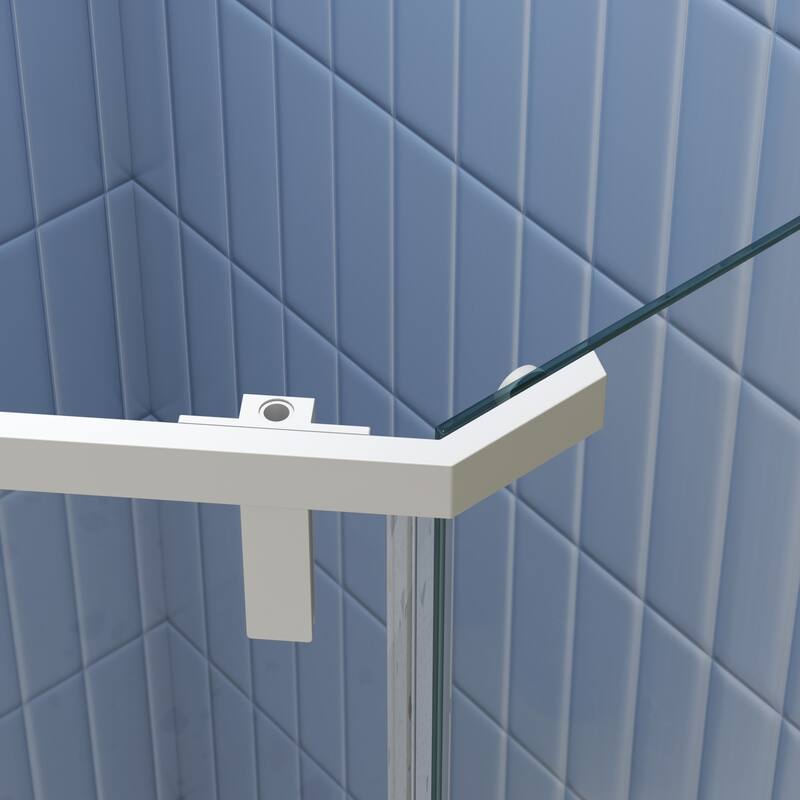 34.75" W x 72" H Aluminum Frameless Shower Enclosure