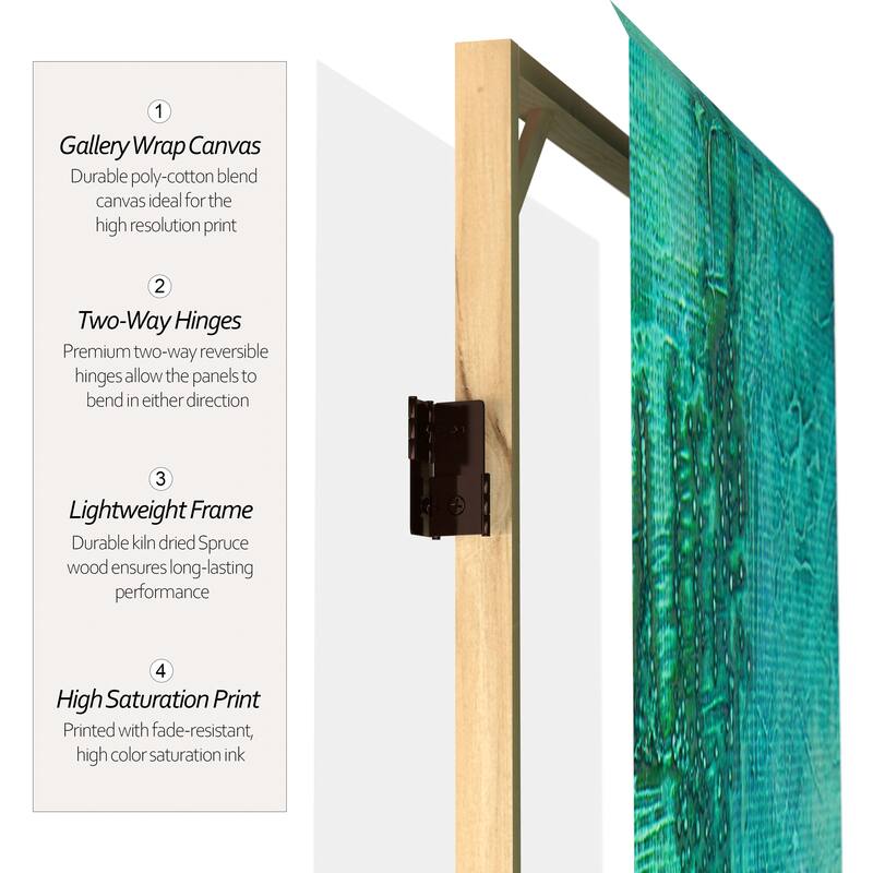 Handmade 6' Double Sided Water Bird Canvas Room Divider