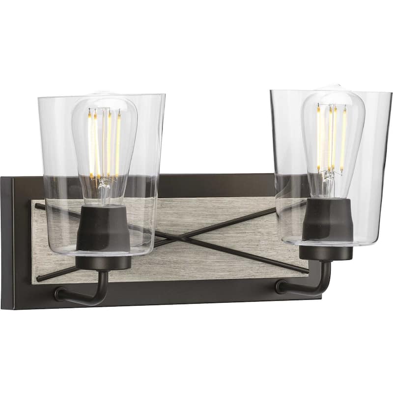 Progress Lighting Briarwood 2 Light 15" Wide Bathroom Vanity Light - Graphite