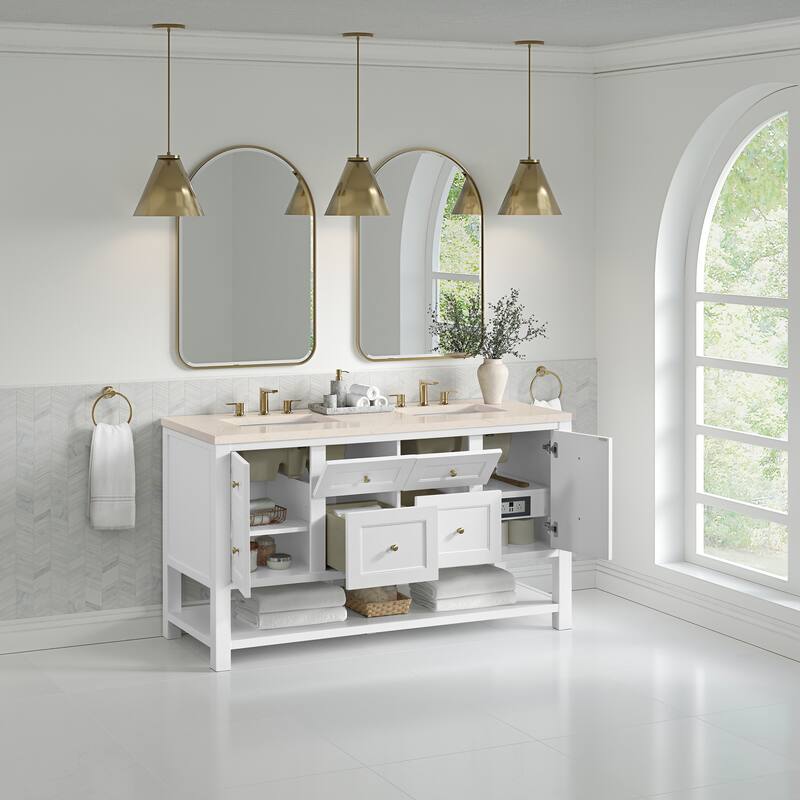 Breckenridge 60" Double Vanity, Bright White - 60D