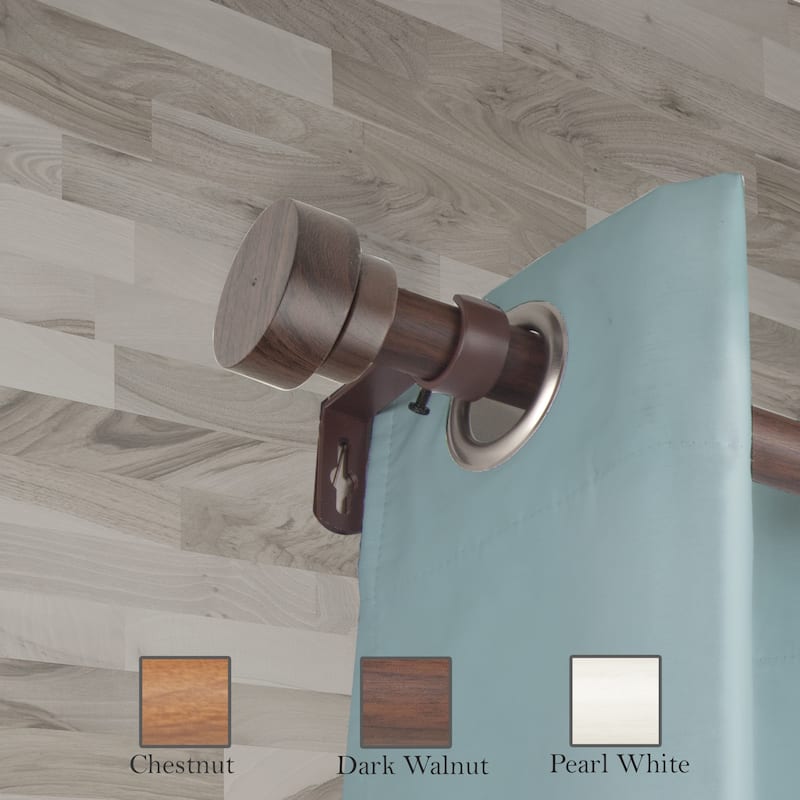 InStyleDesign Beret 1 inch Faux Wood Curtain Rod