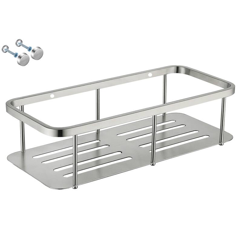 Stainless Steel Bathroom Organizer Basket Shower Caddy Shelf Basket - Brushed Nickel