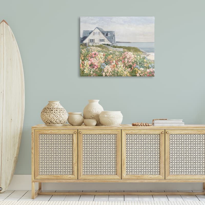 Stupell Coastal Cottage Meadow Canvas Wall Art Design By Amber Sterling