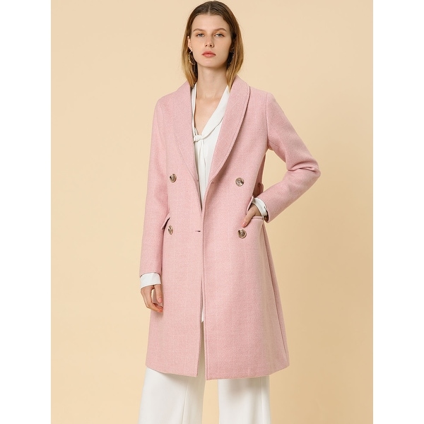 Pink belted wool coat Clearance