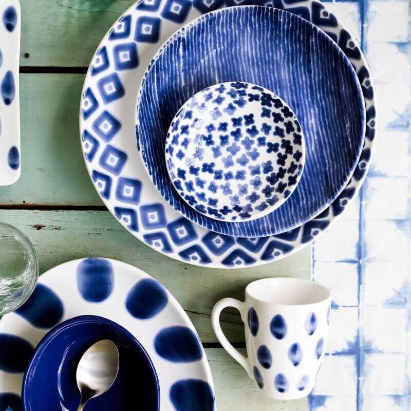 viva by VIETRI Santorini Diamond Medium Serving Bowl