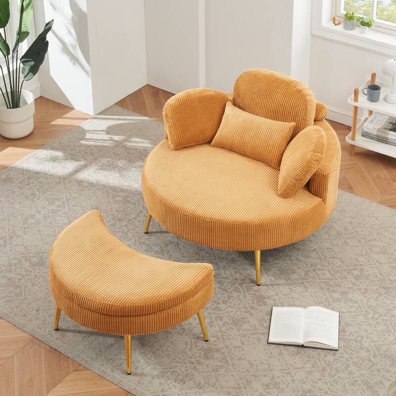 61 Inches Comfortable Seat Small Sofa with Small End Table