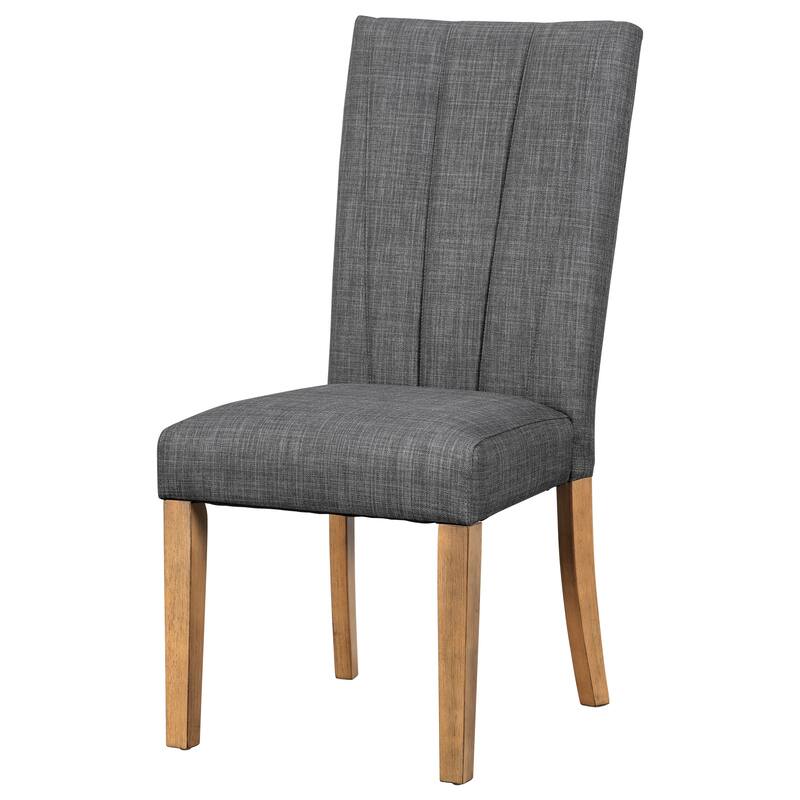 6-Piece Farmhouse Extendable Dining Set with 78" Solid Rubber Wood Table, 4 Padded Linen Chairs & Upholstered Bench