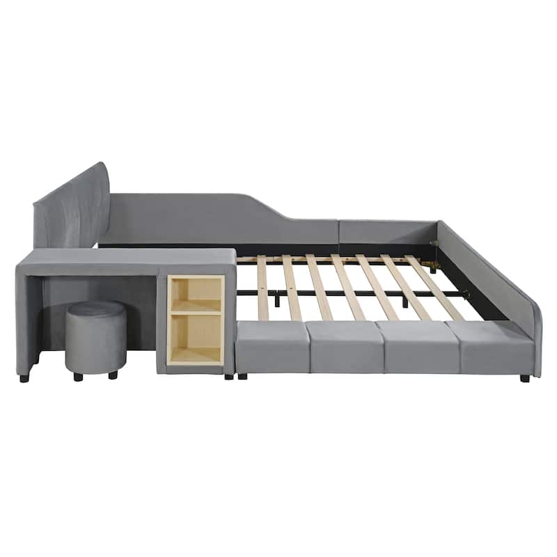 Queen Size Upholstered Grounded Bed
