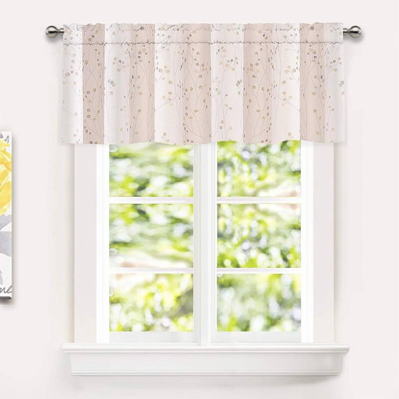 DriftAway Harper Ink Floral Pattern Window Valance