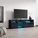 preview thumbnail 14 of 39, Roma 79-inch Wide Glossy TV Stand with 16-color LEDs