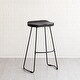 preview thumbnail 13 of 48, MH London Romboss Handmade Mango Wood Saddle Seat Bar Stool - 20" x 14.25" x 30"