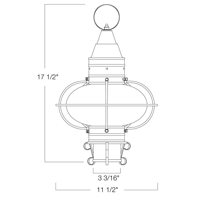 Elk Home Classic Onion Outdoor Post Light - Gun Metal with Clear Glass