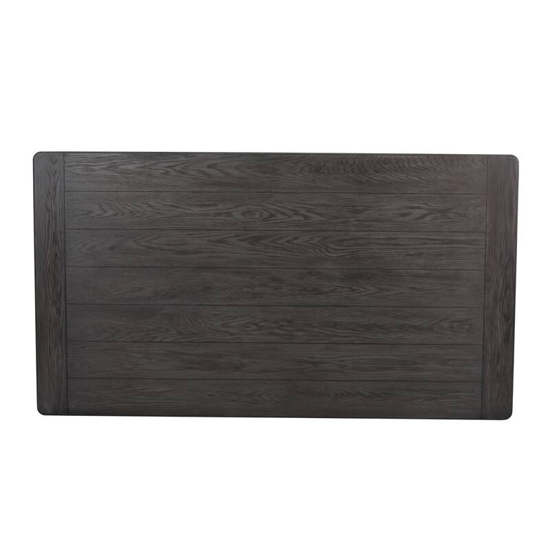 Allyson Park Wirebrushed White Charcoal 7 Piece Rectangular Table Set