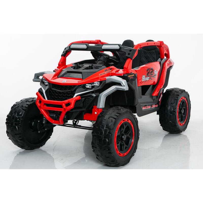 Ride on Models Truck Car 12V Kids Electric Vehicles, Remote Control, Front & Rear Shock Suspension, 2 Seater UTV - Red