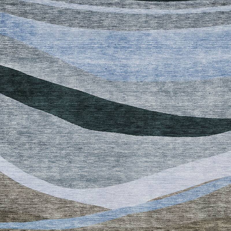 HomeRoots Abstract Transitional Rectangle Outdoor Rug