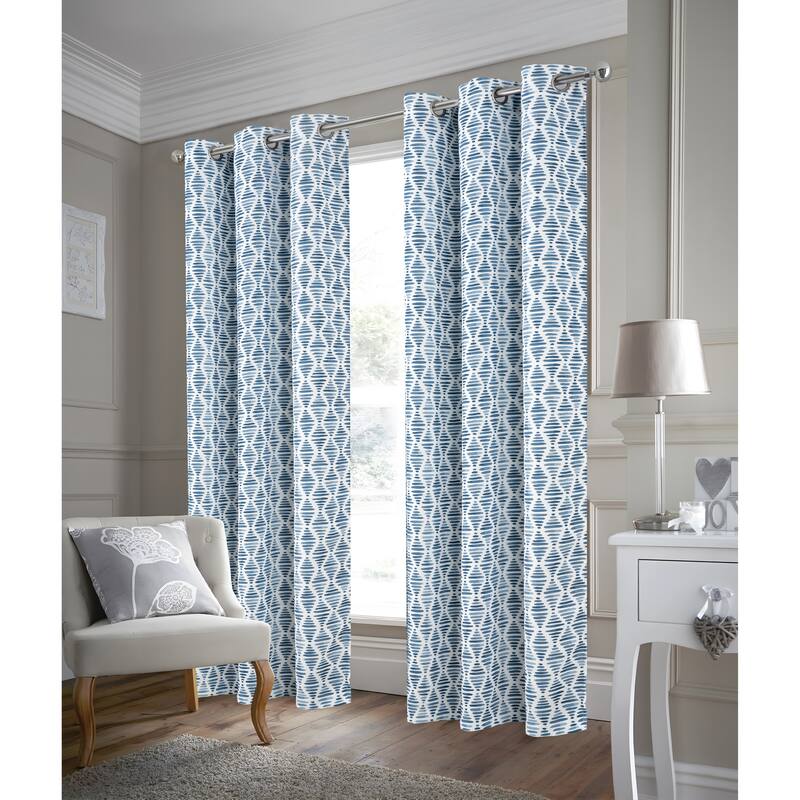 Justice Geometric Privacy Window Curtain Panel 84" or 95"