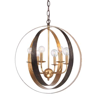 Crystorama Lighting Group Luna 6 Light 21" Wide Cage Chandelier