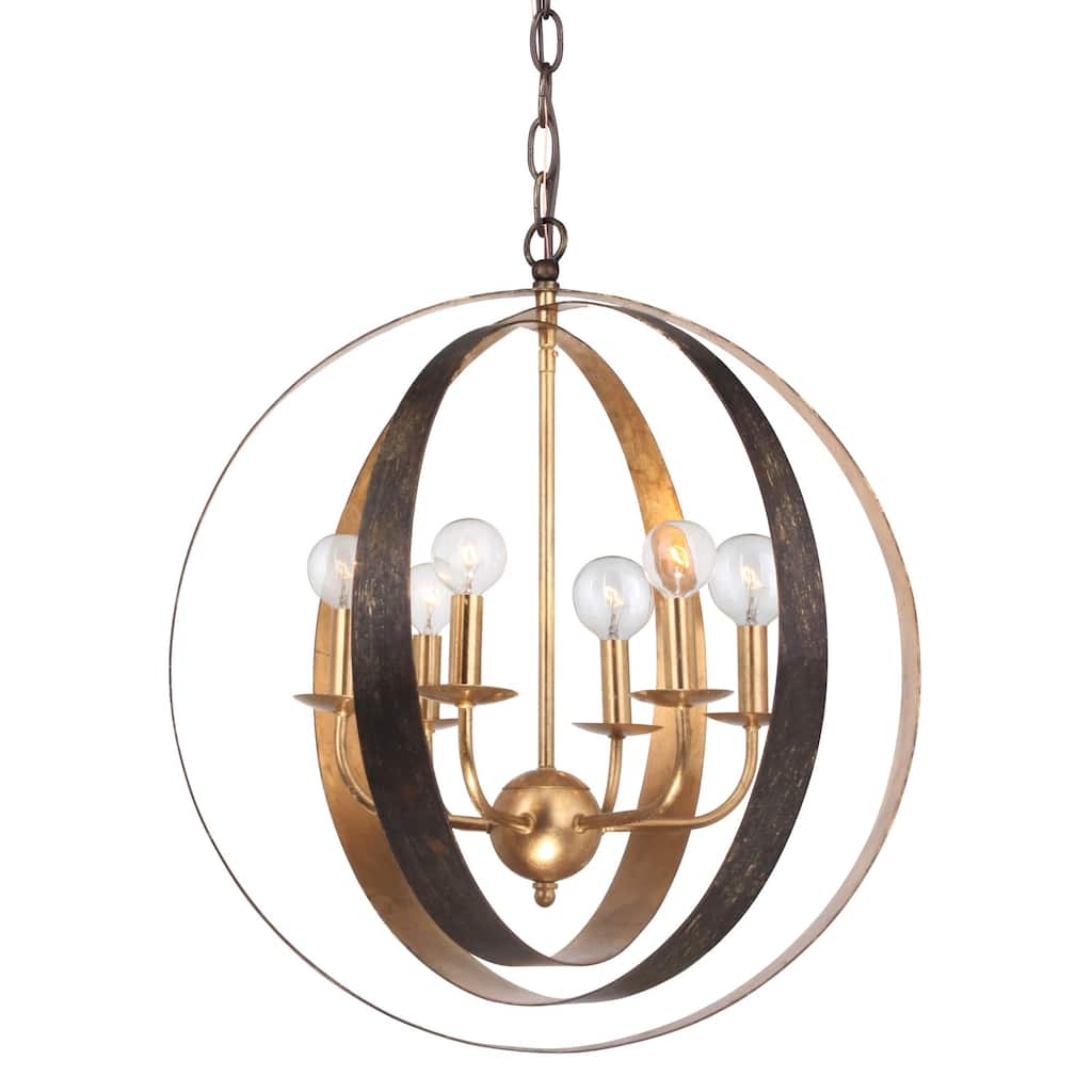 Crystorama Lighting Group Luna 6 Light 21" Wide Cage Chandelier
