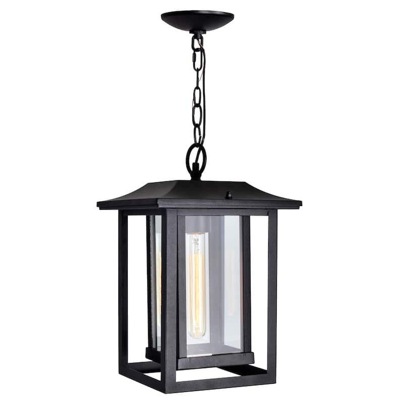 Winfield 1 Light Black Outdoor Pendant - Black