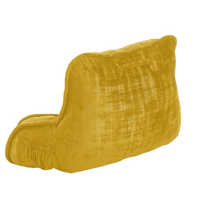 Textured Velvet Bedrest Reading Pillow Cover & Filling