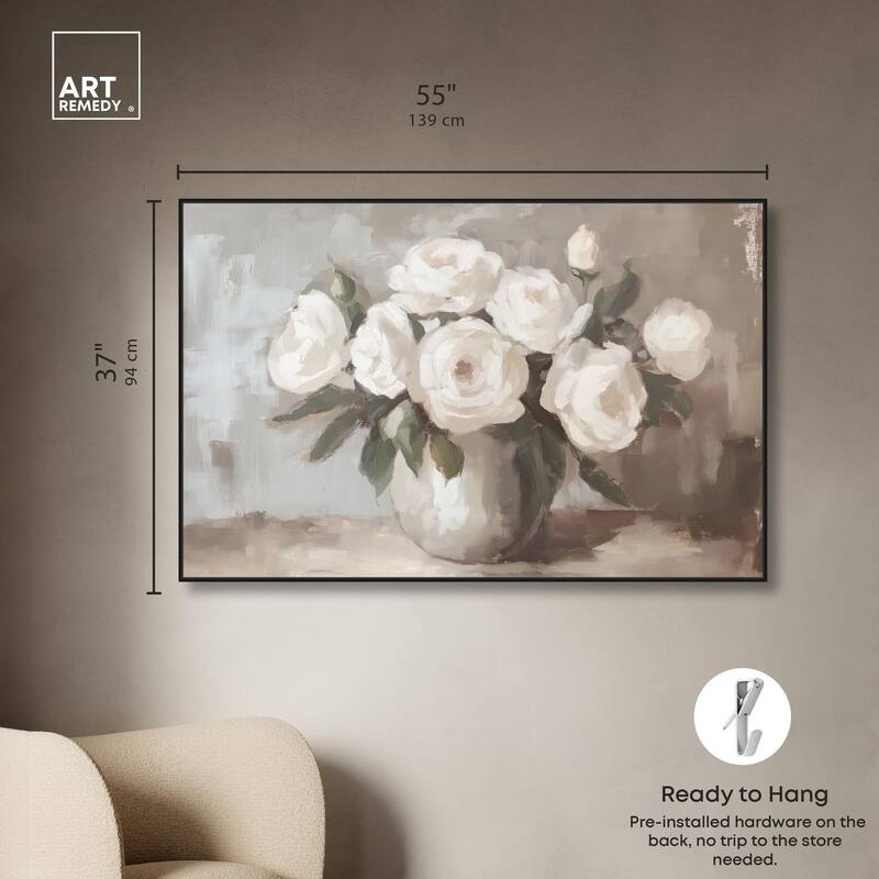 Creamy Cascade Cluster II Canvas by Art Remedy