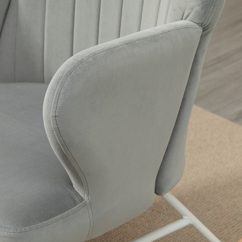 HOMCOM Accent Rocking Chairs, Nursery Glider Rocker, Wingback Armchair