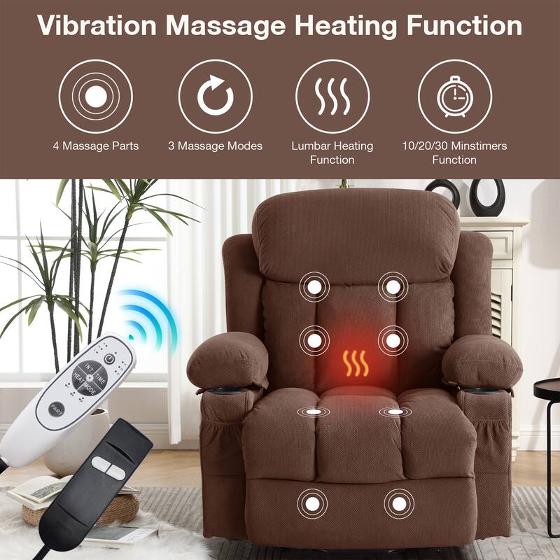 Power Lift Recliner Chair with Heat and Massage
