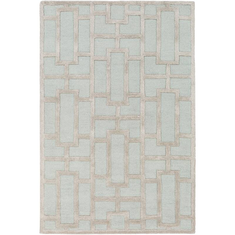 Hand-tufted Thaxted Geometric Wool Area Rug