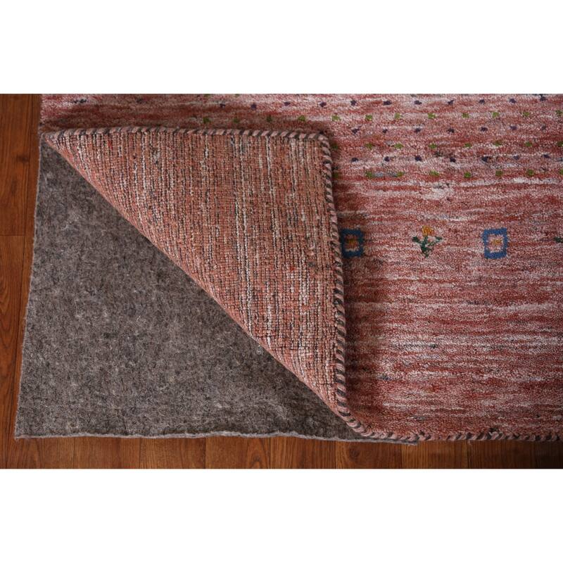 Hand Knotted Oriental 100% Wool Carpet Tribal Tribal Peach Gabbeh Area Rug - 11' 3'' X 9' 1''