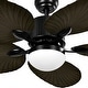 preview thumbnail 8 of 13, 52 Inch Palm leaf Ceiling Fan with LED Light and Remote Control