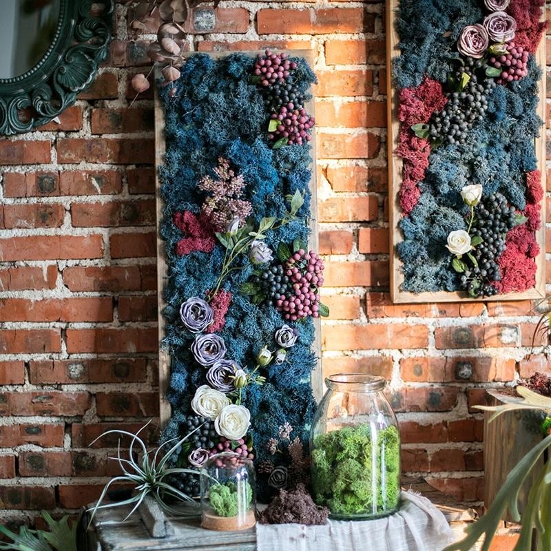 Shop Rusticreach Artificial Wall Plants Blue Cloud Framed Wall Art